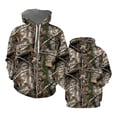 thumbnail image 2 of Sudadera con capucha y estampado 3D de hojas marchitas para hombre, sudadera con estampado de camuflaje forestal, sudadera informal de otoño con cremallera de gran tamaño, 2 of 4