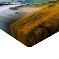 thumbnail image 2 of Ambesonne Landscape Fitted Sheet, Misty Mountaintops, Queen Size, Yellow Blue Green, 2 of 3