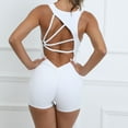 thumbnail image 5 of Workout Jumpsuits for Women Sexy Backless Workout Workout Jumpsuits V Back Yoga Romper Comfy Bodysuits, 5 of 7
