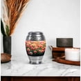 thumbnail image 5 of JAGASY Orange Rose Small Urn for Ashes Adult Male - Flowers Decorative Urn for Human Ashes Keepsake - Orange Funeral Urns for Mother - Handcarfted Cremation Urns for Father - (3 Inch), 5 of 7