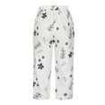 thumbnail image 5 of Odeerbi Capris Pants for Women 2025 Casual Floral Printed High Waist Straight Cropped Pants Gray, 5 of 8