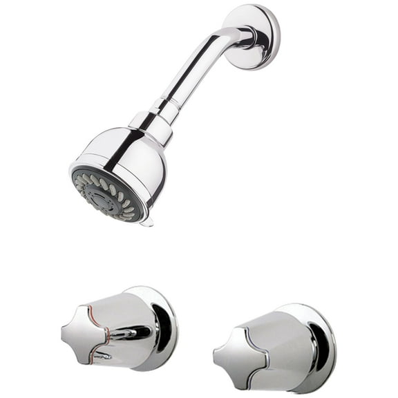 Pfister 2-Handle Tub & Shower Faucet with Metal Verve Knob Handles in Polished Chrome