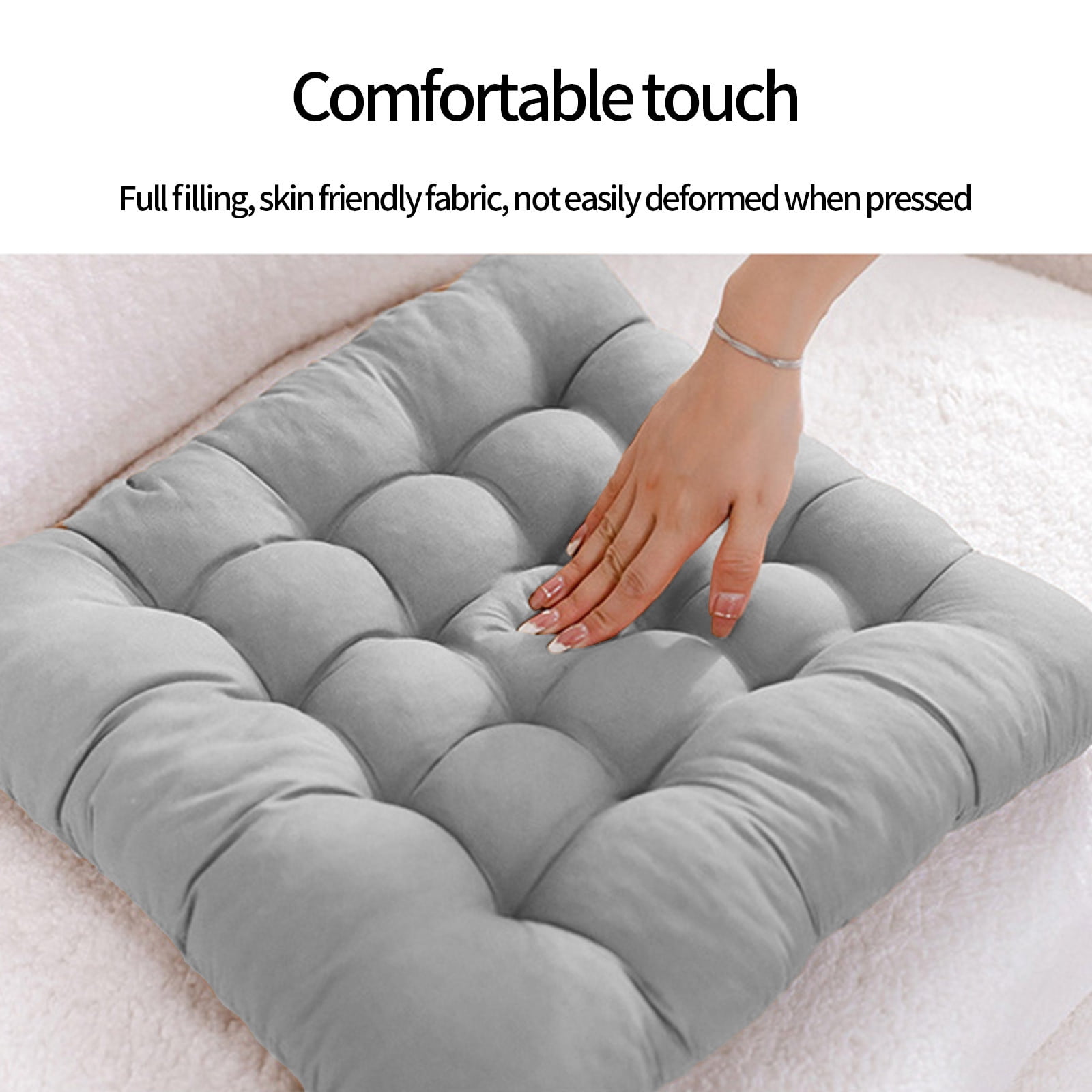 Coussin De Méditation Et Yoga En Mousse Mémoire De Forme - 61x58x17 Cm Gris - Neuf