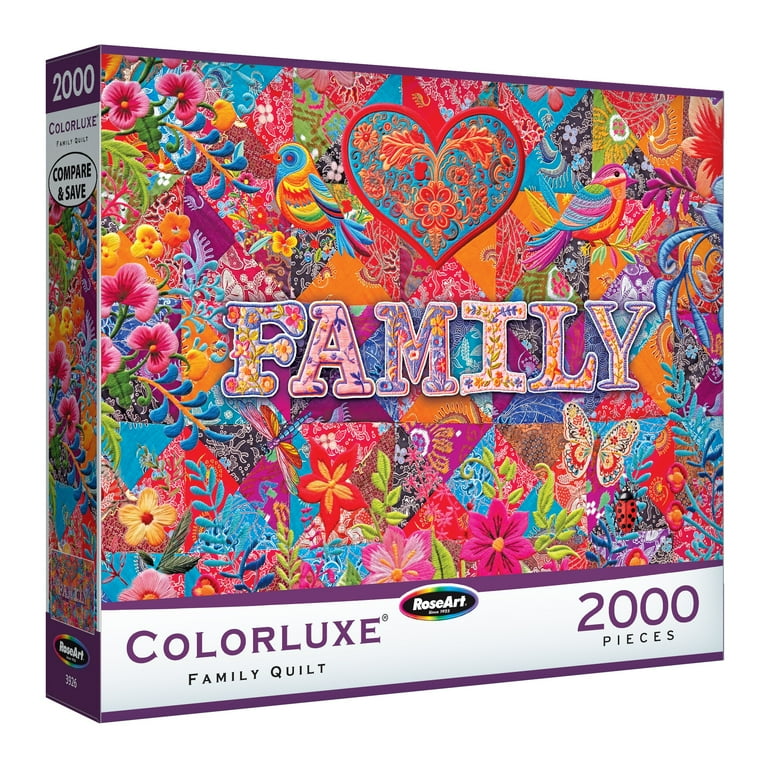 RoseArt Colorluxe 2000-Piece Family Quilt Adult Interlocking