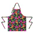 thumbnail image 2 of Pioneer Flower Floral Print Pattern Apron-Garden Aprons for Women with Pockets-Cotton Linen Waterproof Kitchen Cooking Gardening Aprons Adjustable for Kitchen,Cooking,BBQ and Salon 33x27 Inch, 2 of 7