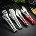 thumbnail image 3 of Christmas decorations Food Clips Kitchen Clip Stainless Steel Three Line Food Clip 9 Inch Food Clip Bread Clip Red Glue Red Handle Ice Clip Barbecue Clip Steak Clip Carbon Clip, 3 of 3