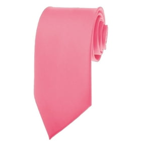 Mens Solid Hot Pink Ties Necktie