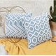 thumbnail image 3 of Boho Tufted Geometric Throw Pillow Covers Decorative Square Textured Cushion Cases Pillowcase for Bed Sofa Couch Chair Car Home Decor (Blue and White, 3 of 3