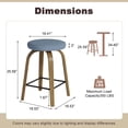 thumbnail image 2 of CQSXDA Backless Swivel Bar Stools Set of 2, Comfortable Fabric Upholstered 26 Inch Height Stools Ideal for Restaurants and Homes，Blue, 2 of 9