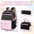 thumbnail image 2 of DAKIMOE 3 PCS School Backpacks for College Teens Cute Girlish Middle High School Bookbag Large Capacity Lightweight Waterproof Daypack for Students, 2 of 8