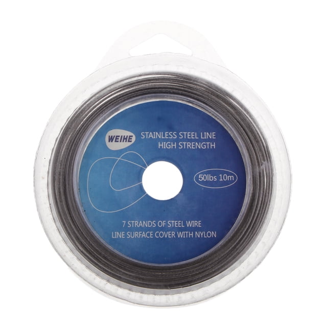 Cable de línea de 7 hebras Cable de líder de acero inoxidable recubierto de nailon con 50LBS SM SunniMix Líder de alambre de acero para pesca