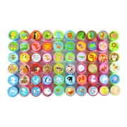 TINYMILLS Animals 60pc Pre-Inked Stamps for Kids, Birthday Party, Party Favors