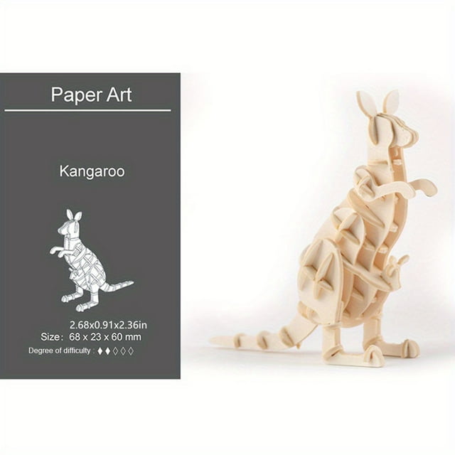 3D Puzzle Animal Assembly Kit Decoratio, Children Animal Puzzle,3D DIY Puzzle Model,Home Office Creative Ornament 3D Model Ornament Children Adult Teenager Gift