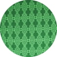 thumbnail image 1 of Ahgly Company Indoor Round Abstract Green Contemporary Area Rugs, 8' Round, 1 of 1