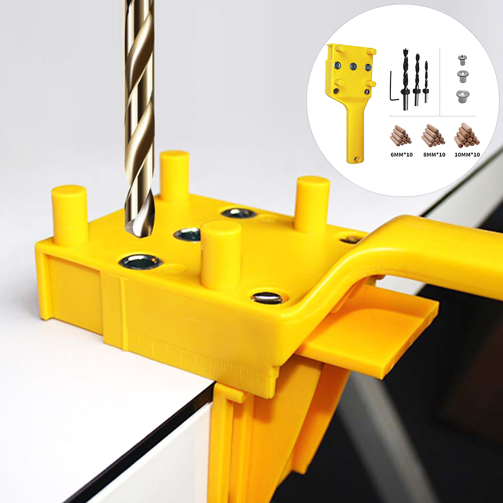 1/8/38/41Pcs Dowel Jig Set with 6/8/10mm Wood Drill Bits Hole Guide