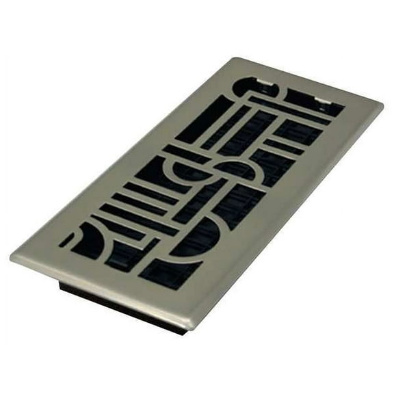 1 PK DecorGrates Floor Register, 5.5 X 11.5, Plated Nickel, Plated Steel