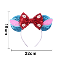 thumbnail image 2 of Diademas con lazo de orejas de ratón, disfraz de princesa de fiesta con purpurina, decoración de orejas de lunares negros para niñas y mujeres MFZFUKR CPB-DE-LYY865-11, 2 of 5