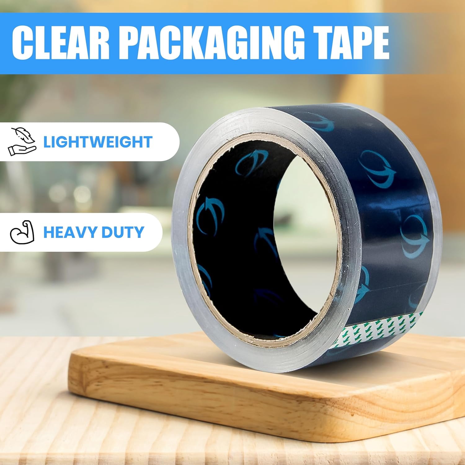 Transparent packing tape, 12 rolls heavy-duty packing tape for mailing packaging moving sealing, thicker transparent packing tape, each roll 1.88 inches wide, each roll 60 yards.