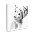 thumbnail image 3 of Stupell Industries Woman With Headwrap Tranquil Black White Watercolor Portrait, 36 x 36, Design by Aimee Del Valle, 3 of 7
