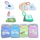 thumbnail image 1 of Juego de 4 tarjetas Flash para niños, aprendizaje temprano de números, alfabetos, colores y formas, 100 tarjetas con 200 imágenes, tarjetas educativas, 1 of 5
