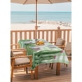 thumbnail image 2 of Outdoor Tablecloth with Umbrella Hole for Patio/Picnic/Party/Camping, Green Cactus Tropical Waterproof Table Cloth Rectangle Table Cover Washable, Sage Green Buffalo Plaid Summer (60"x 102"), 2 of 8
