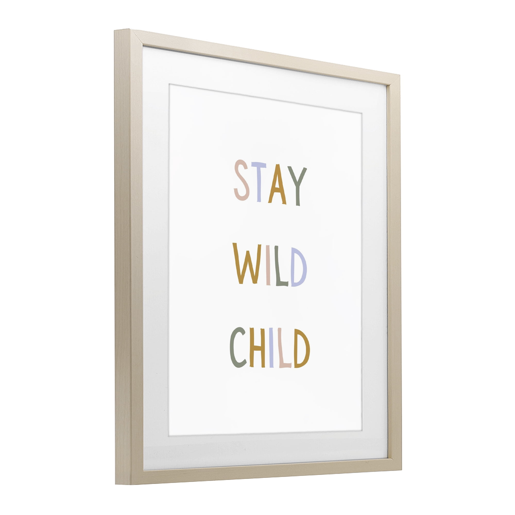 Stupell Industries Stay Wild Child Birch Framed Print Under Glass, design by Katie Griggs