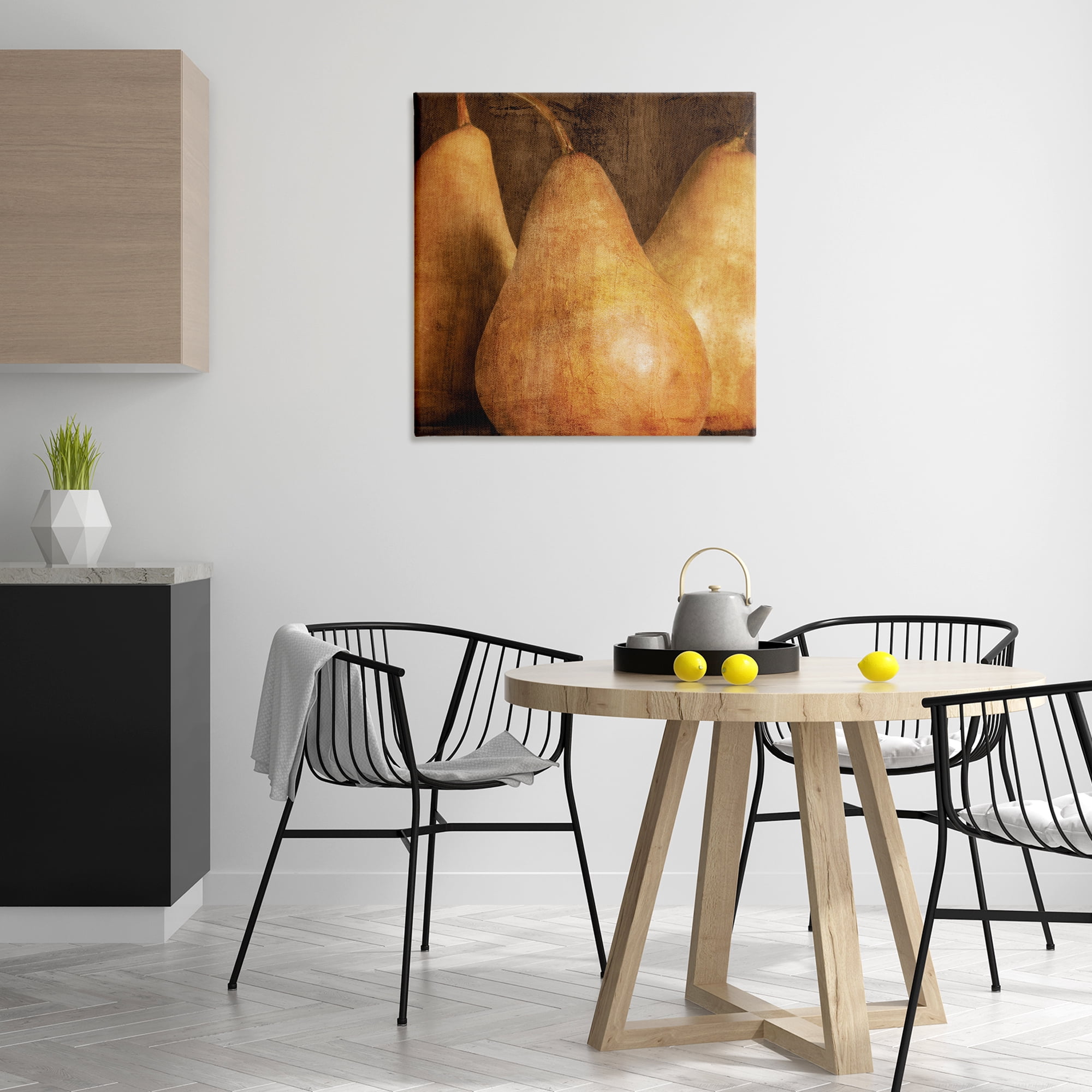 Stupell Industries Rustic Vintage Pears Food & Beverage Painting Wrapped Canvas Art Print Wall Art, 30 x 30