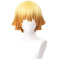 thumbnail image 1 of Peluca para cosplay Wiggy Mermaid Zenitsu Agatsuma, naranja degradado, 1 of 8