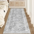 thumbnail image 2 of Aoyaomi Moroccan Runner Rug 2x6 - Washable Boho Geometric Rugs Non-Slip Entryway Rug, Soft Neutral Farmhouse Runners for Hallway Bedroom Bathroom Laundry Staircase Foyer (2 x 6, Grey) C98, 2 of 3