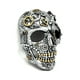 thumbnail image 4 of Máscara de disfraz steampunk con calavera plateada para adultos, tamaño universal, 4 of 6