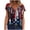 Blue, variant on Fartey Women's 4th of July Shirts Casual Patriotic USA Flag Graphic Tshirts Loose Fit Short Sleeve Tees Lightweight V Neck Blouses Tops Workout Tops for Women