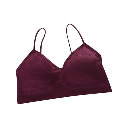 Tnhcen Comfortable Sports Bras for Women Women s Bra Wire Free Underwear Onepiece Bra Everyday Underwear Wrap Chest without Steel Bras Girls Bralette Cute Lingerie Shapewear Underwear  Red  One Size