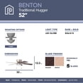thumbnail image 2 of Prominence Home Benton 52" Brushed Nickel Low Profile Ceiling Fan with Light, 2 of 8