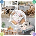 thumbnail image 3 of 42x42 Inch Waterproof Square Tablecloth, Thickened Polyester Table Cover for Dining & Parties, Floral Print, 3 of 6