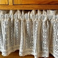 thumbnail image 5 of Linen Textured Short Semi Sheer Cafe Curtains Lace Decroation Pastoral Style Short Curtains for Cafe Curtains Bathroom Window Curtains, 5 of 6