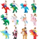 thumbnail image 2 of Disfraz inflable divertido de dinosaurio para adultos y niños, disfraz de tiranosaurio Rex para montar, adecuado para Halloween, carnaval, fiesta, cosplay, 2 of 5