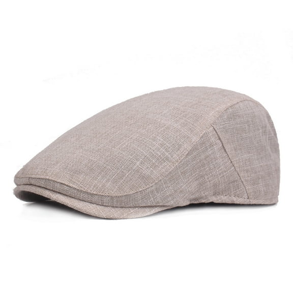SikaFu Men's Cotton And Linen Breathable Peaked Cap