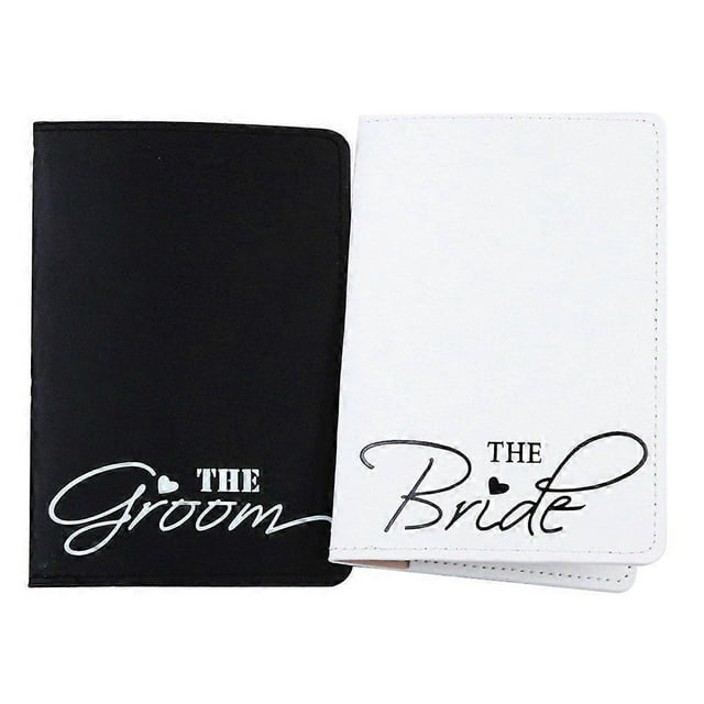 2pcs Couples Passport Holder Multi-functional Travel Passport Pouch PU Leather Air Tickets Passport Organizer