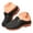2-Black, variant on Women's Closed Toe Clogs Cut Out Comfortable Slip on Mules with Arch Support Wedge Walking Sandals Backless Casual Dressy Slides (Black,7)