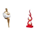 thumbnail image 1 of Figura de resina de chica estética, escultura de arte abstracto, decoración creativa de oficina, estatua moderna de llama de fuego, adorno de personaj, 1 of 8