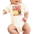 thumbnail image 2 of Trendy Game Day Shirt and Bodysuit Red and Yellow Football T-Shirt for Women, Kids, and Baby Natural Bodysuit 18 Months, 2 of 4