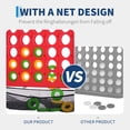 thumbnail image 5 of JustSmart Adjustable 4-in-a-Row Game, 3.5FT Giant Connect Board with Quick-Release Slider & 42 Rings, Indoor/Outdoor Party Toy for Kids & Adults, Red Main Board with Blue Side Panels, 5 of 8