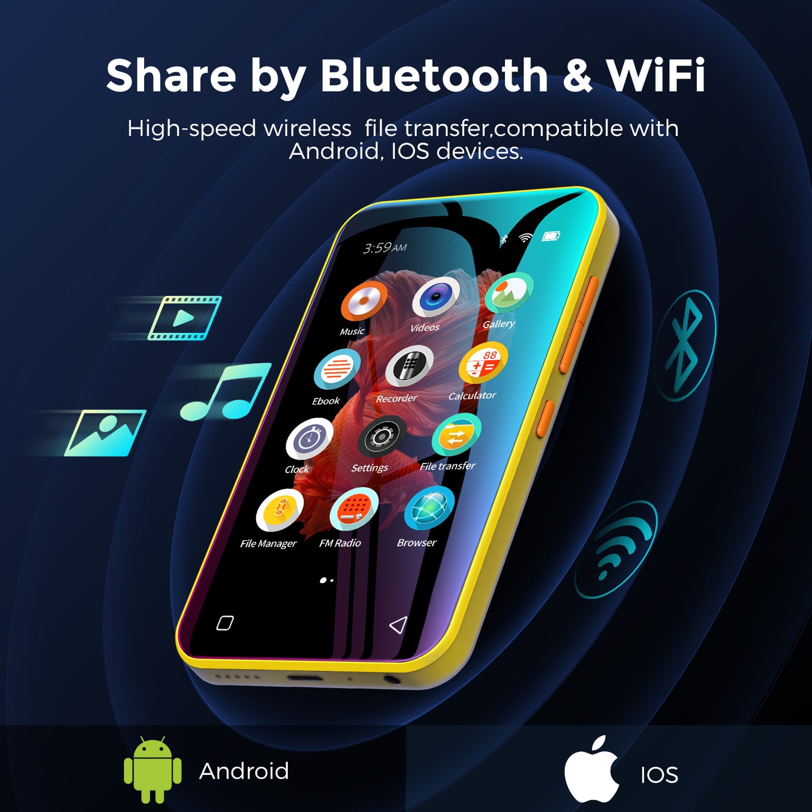 72GB WiFi Mp3 Player with Bluetooth, TIMMKOO 4.0 Nepal Ubuy