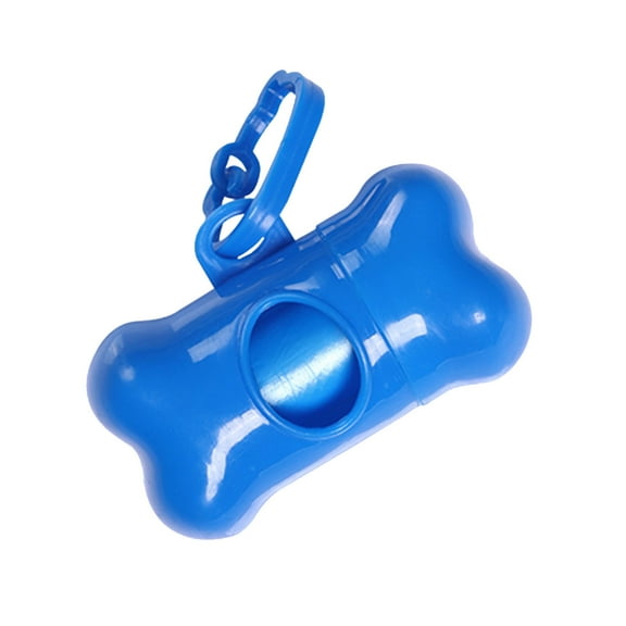 Bone-Shaped Poop Bag Dispenser - Portable, 15 Bags Included - Wear-Resistant Clip, Easy Pull-Out - for Dog Walking/Running, Attach to Leash