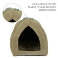 thumbnail image 5 of SUSSEXHOME Pets 13.8 x 13.8 x 13.8 Inches Washable Pet Tent Bed - Cozy Covered Small Cat Bed and Dog Igloo Bed - Dog Cave Bed and Cat House for Indoor Cats - LATTE, 5 of 8