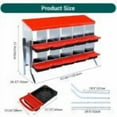 thumbnail image 2 of WhizMax Cajas Nido para Pollos, Caja Nido para Pollos, Caja Nido Enrollable con Patas, Cajas para Colocar Pollos, Caja Nido para Gallinas con Tapa para Gallinero, 10 Compartimentos, Rojo, 2 of 8