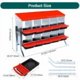 thumbnail image 2 of WhizMax Cajas Nido para Pollos, Caja Nido para Pollos, Caja Nido Enrollable con Patas, Cajas para Colocar Pollos, Caja Nido para Gallinas con Tapa para Gallinero, 10 Compartimentos, Rojo, 2 of 8