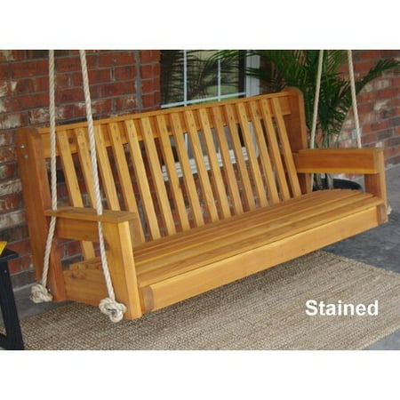 Millwood Pines Ella Cedar High Back Rope Porch Swing