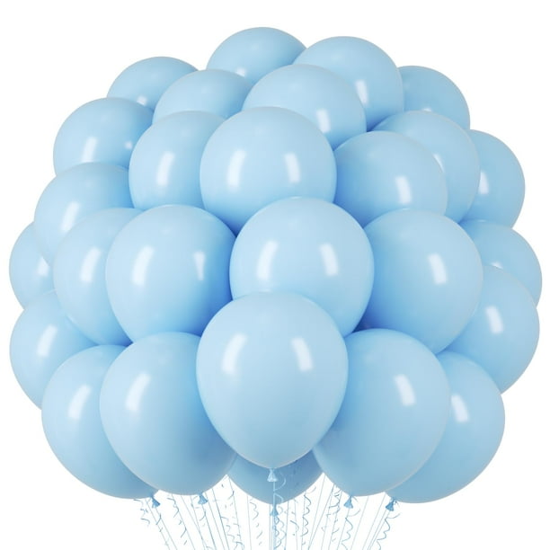 Globos de fiesta Voircoloria de látex azul claro, 12 pulgadas, paquete de 66