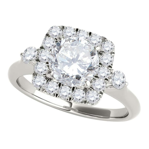 Aonejewelry 1 Ct. Ttw Multistrand Head Diamond Engagement Ring 14 White Gold